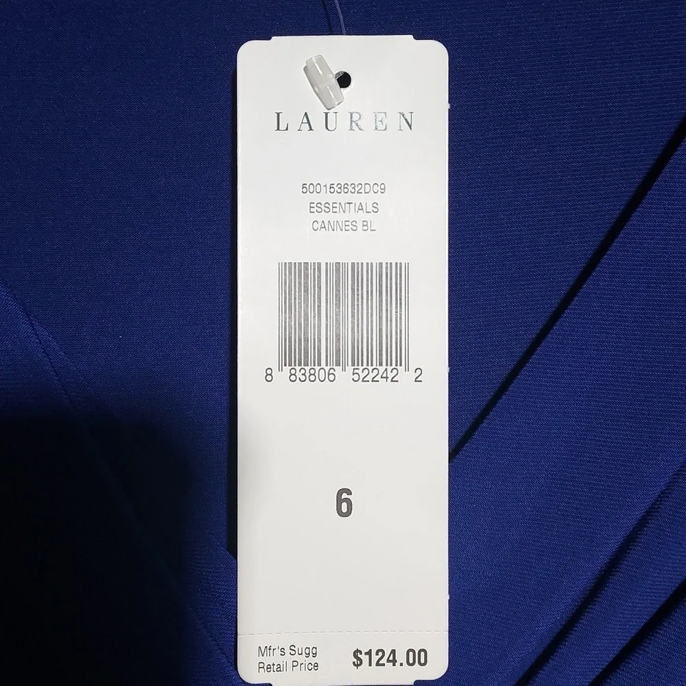 NWT Lauren Ralph Lauren Essentials Cannes Body Contour Sleeveless Dress Size 6‎